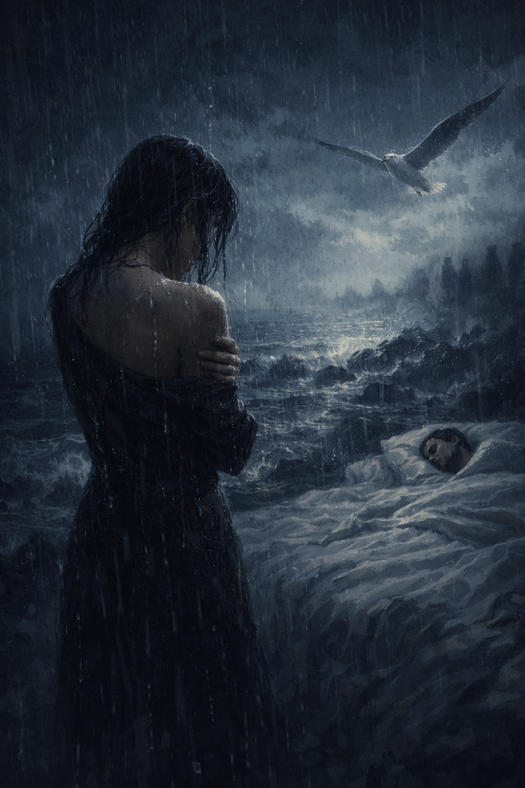 Rain-soaked solitude and fleeting flight Rain-soaked solitude and fleeting flight