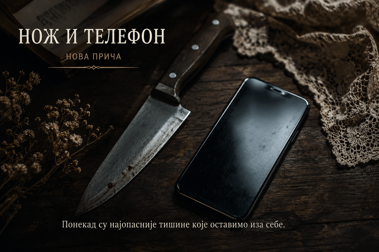 Нож и телефон