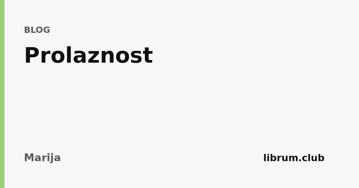 Prolaznost