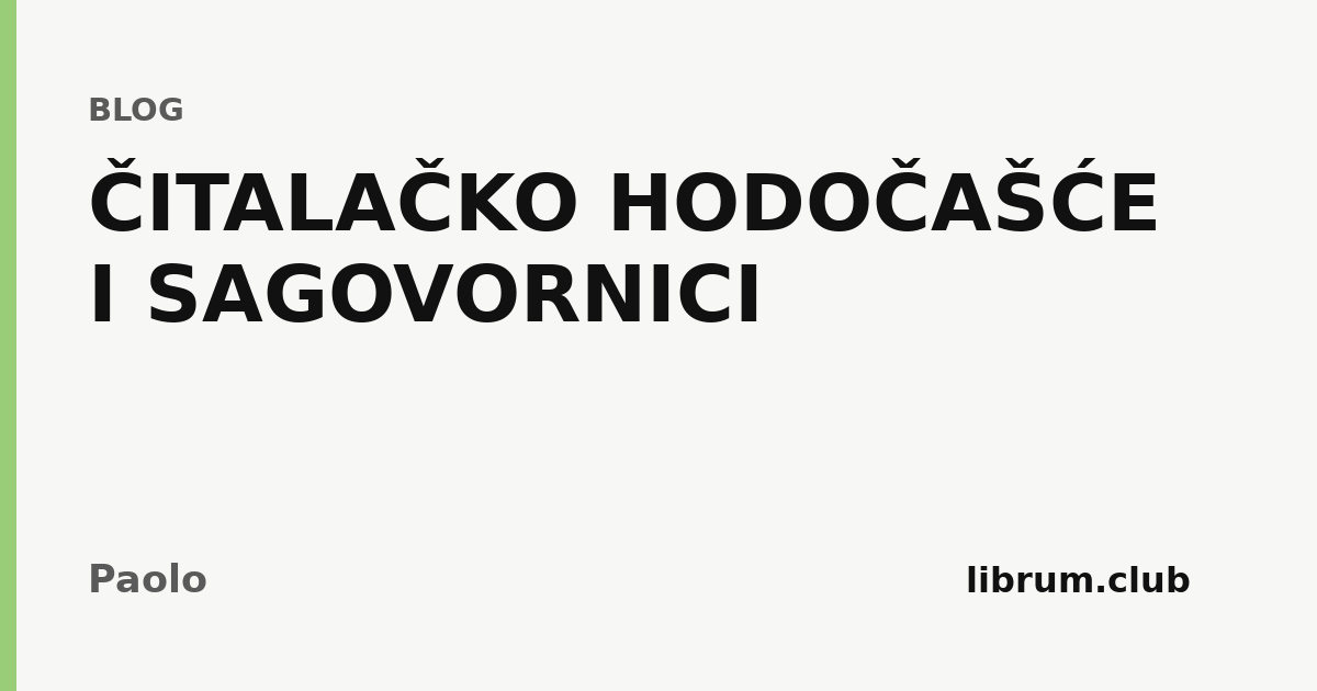 ČITALAČKO HODOČAŠĆE I SAGOVORNICI