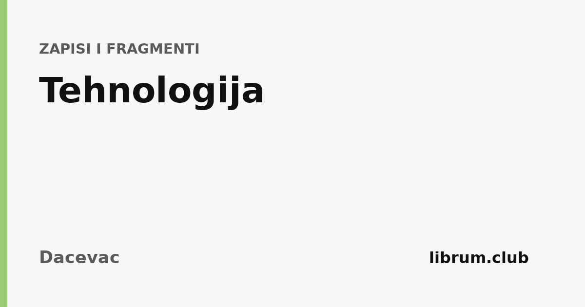 Kartica teksta „Tehnologija” — Dacevac